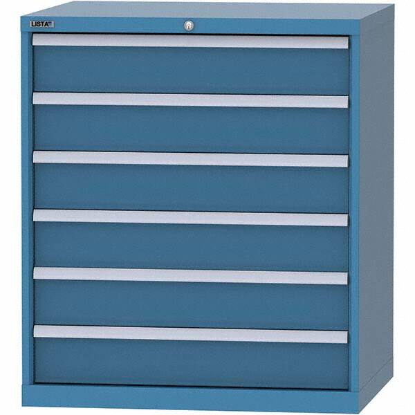 LISTA - 6 Drawer, 84 Compartment Bright Blue Steel Modular Storage Cabinet - Americas Industrial Supply