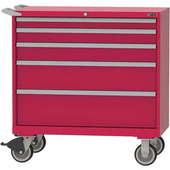 LISTA - 5 Drawer, 84 Compartment Bright Blue Steel Modular Storage Cabinet - Americas Industrial Supply