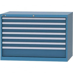 LISTA - 7 Drawer, 84 Compartment Bright Blue Steel Modular Storage Cabinet - Americas Industrial Supply