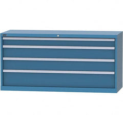 LISTA - 4 Drawer, 84 Compartment Bright Blue Steel Modular Storage Cabinet - Americas Industrial Supply