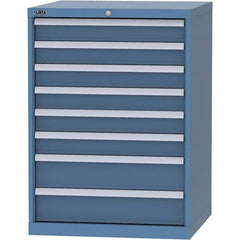 LISTA - 8 Drawer, 45 Compartment Bright Blue Steel Modular Storage Cabinet - Americas Industrial Supply