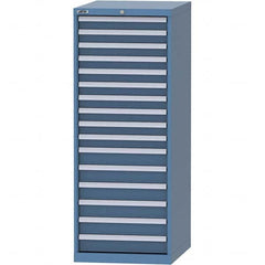 LISTA - 16 Drawer, 99 Compartment Bright Blue Steel Modular Storage Cabinet - Americas Industrial Supply