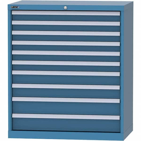 LISTA - 10 Drawer, 84 Compartment Bright Blue Steel Modular Storage Cabinet - Americas Industrial Supply
