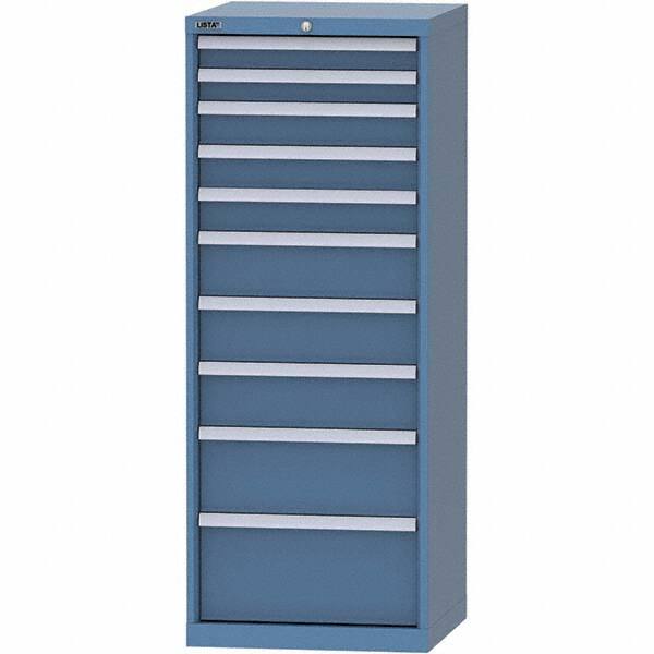 LISTA - 10 Drawer, 84 Compartment Bright Blue Steel Modular Storage Cabinet - Americas Industrial Supply