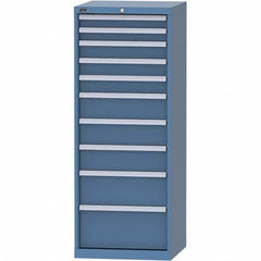 LISTA - 10 Drawer, 84 Compartment Bright Blue Steel Modular Storage Cabinet - Americas Industrial Supply