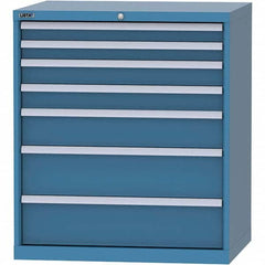 LISTA - 7 Drawer, 84 Compartment Bright Blue Steel Modular Storage Cabinet - Americas Industrial Supply