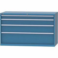LISTA - 4 Drawer, 84 Compartment Bright Blue Steel Modular Storage Cabinet - Americas Industrial Supply