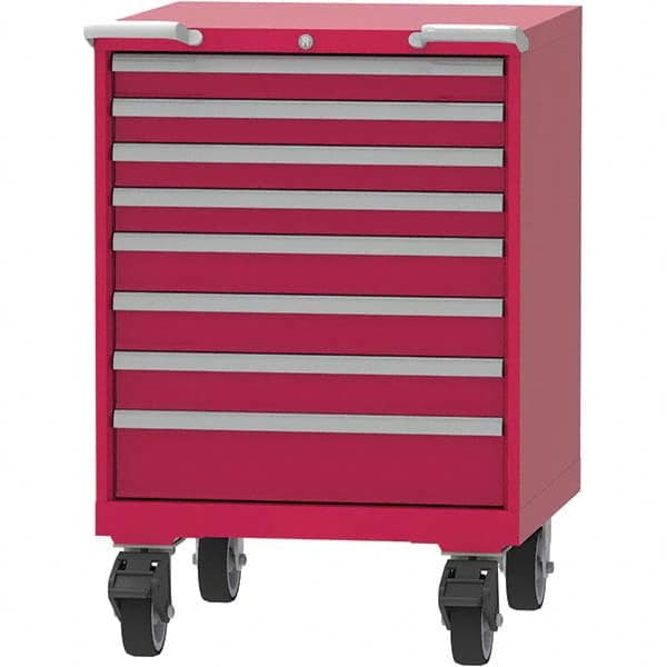 LISTA - 8 Drawer, 45 Compartment Red Steel Modular Storage Cabinet - Americas Industrial Supply