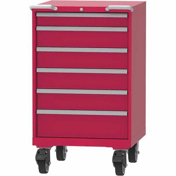 LISTA - 6 Drawer, 45 Compartment Red Steel Modular Storage Cabinet - Americas Industrial Supply