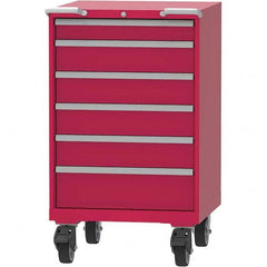 LISTA - 6 Drawer, 45 Compartment Red Steel Modular Storage Cabinet - Americas Industrial Supply
