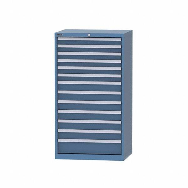 LISTA - 10 Drawer, 124 Compartment Bright Blue Steel Modular Storage Cabinet - Americas Industrial Supply