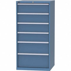 LISTA - 6 Drawer, 45 Compartment Bright Blue Steel Modular Storage Cabinet - Americas Industrial Supply