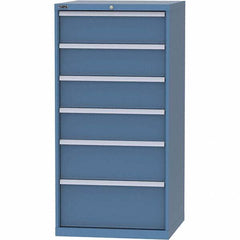 LISTA - 6 Drawer, 45 Compartment Bright Blue Steel Modular Storage Cabinet - Americas Industrial Supply