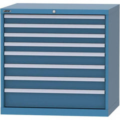 LISTA - 8 Drawer, 84 Compartment Bright Blue Steel Modular Storage Cabinet - Americas Industrial Supply