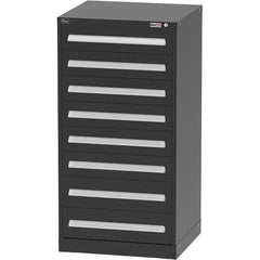 Vidmar - 8 Drawer Black Steel Modular Storage Cabinet - Americas Industrial Supply