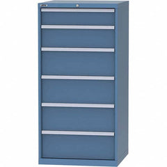 LISTA - 6 Drawer, 45 Compartment Bright Blue Steel Modular Storage Cabinet - Americas Industrial Supply