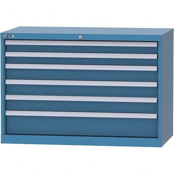 LISTA - 6 Drawer, 84 Compartment Red Steel Modular Storage Cabinet - Americas Industrial Supply