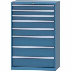 LISTA - 8 Drawer, 84 Compartment Bright Blue Steel Modular Storage Cabinet - Americas Industrial Supply