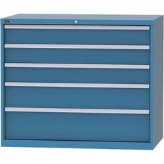 LISTA - 5 Drawer, 99 Compartment Bright Blue Steel Modular Storage Cabinet - Americas Industrial Supply