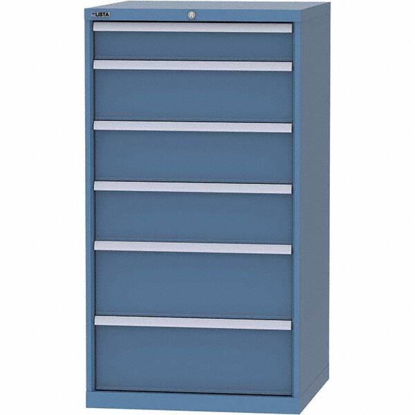 LISTA - 6 Drawer, 45 Compartment Bright Blue Steel Modular Storage Cabinet - Americas Industrial Supply