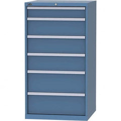 LISTA - 6 Drawer, 45 Compartment Bright Blue Steel Modular Storage Cabinet - Americas Industrial Supply