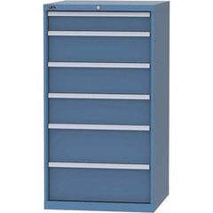 LISTA - 6 Drawer, 45 Compartment Bright Blue Steel Modular Storage Cabinet - Americas Industrial Supply