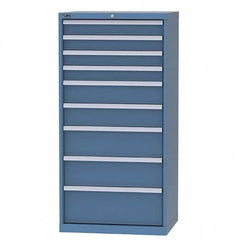 LISTA - 8 Drawer, 124 Compartment Bright Blue Steel Modular Storage Cabinet - Americas Industrial Supply