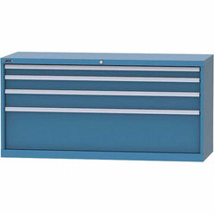 LISTA - 4 Drawer, 84 Compartment Bright Blue Steel Modular Storage Cabinet - Americas Industrial Supply