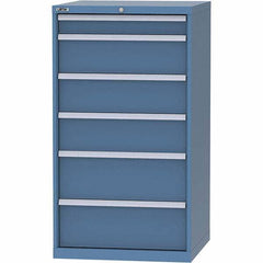 LISTA - 6 Drawer, 45 Compartment Bright Blue Steel Modular Storage Cabinet - Americas Industrial Supply