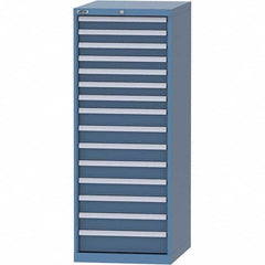 LISTA - 15 Drawer, 99 Compartment Bright Blue Steel Modular Storage Cabinet - Americas Industrial Supply