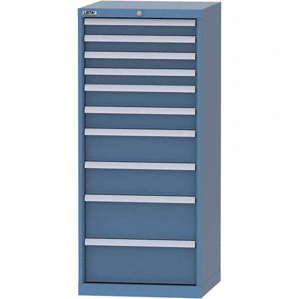 LISTA - 10 Drawer, 84 Compartment Bright Blue Steel Modular Storage Cabinet - Americas Industrial Supply