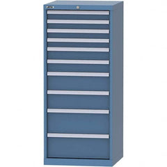 LISTA - 10 Drawer, 84 Compartment Bright Blue Steel Modular Storage Cabinet - Americas Industrial Supply