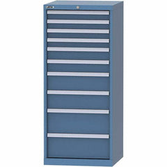 LISTA - 10 Drawer, 84 Compartment Bright Blue Steel Modular Storage Cabinet - Americas Industrial Supply