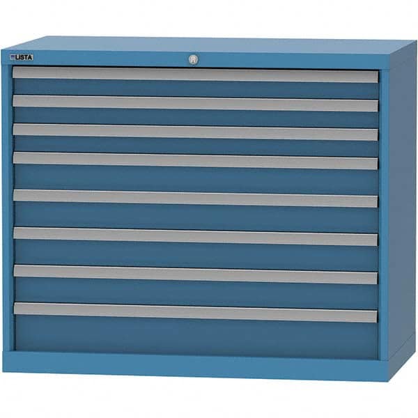 LISTA - 8 Drawer, 84 Compartment Bright Blue Steel Modular Storage Cabinet - Americas Industrial Supply
