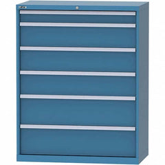LISTA - 6 Drawer, 84 Compartment Bright Blue Steel Modular Storage Cabinet - Americas Industrial Supply