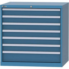 LISTA - 7 Drawer, 84 Compartment Bright Blue Steel Modular Storage Cabinet - Americas Industrial Supply