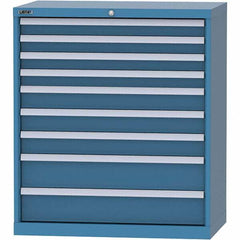 LISTA - 9 Drawer, 84 Compartment Bright Blue Steel Modular Storage Cabinet - Americas Industrial Supply