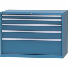 LISTA - 5 Drawer, 99 Compartment Bright Blue Steel Modular Storage Cabinet - Americas Industrial Supply
