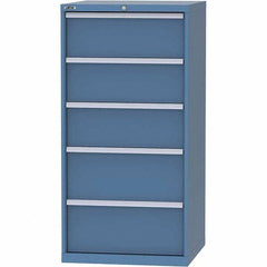 LISTA - 5 Drawer, 45 Compartment Bright Blue Steel Modular Storage Cabinet - Americas Industrial Supply