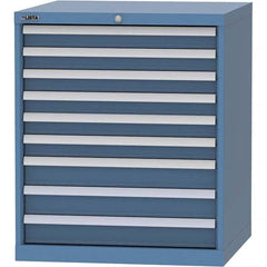 LISTA - 9 Drawer, 45 Compartment Bright Blue Steel Modular Storage Cabinet - Americas Industrial Supply