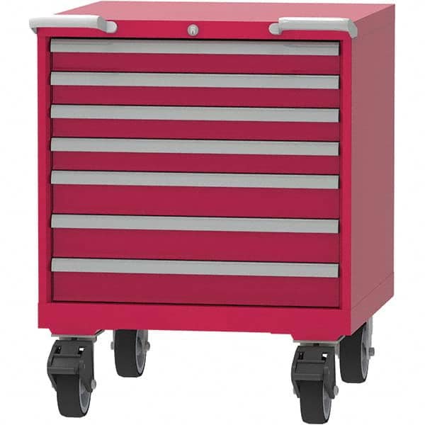 LISTA - 7 Drawer, 45 Compartment Bright Blue Steel Modular Storage Cabinet - Americas Industrial Supply