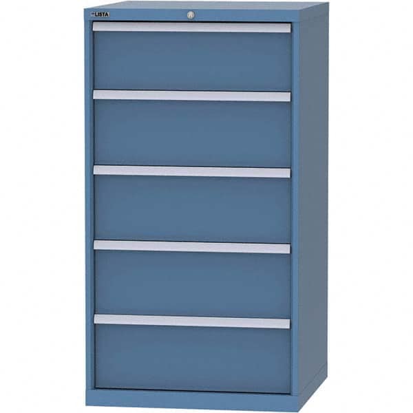 LISTA - 5 Drawer, 45 Compartment Bright Blue Steel Modular Storage Cabinet - Americas Industrial Supply