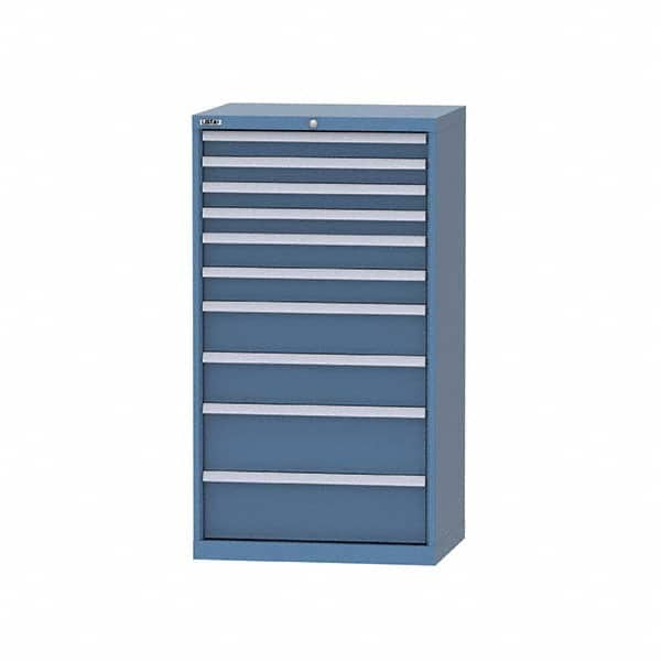 LISTA - 8 Drawer, 124 Compartment Bright Blue Steel Modular Storage Cabinet - Americas Industrial Supply