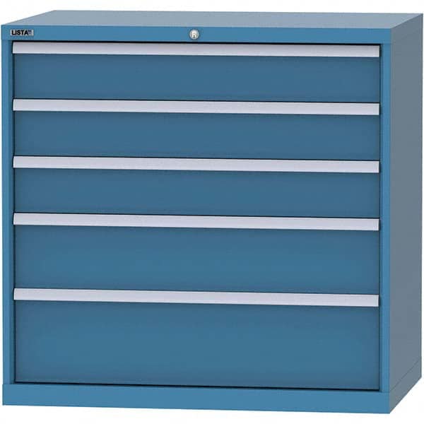LISTA - 4 Drawer, 99 Compartment Bright Blue Steel Modular Storage Cabinet - Americas Industrial Supply