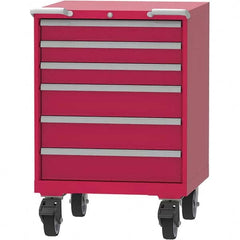 LISTA - 6 Drawer, 45 Compartment Red Steel Modular Storage Cabinet - Americas Industrial Supply