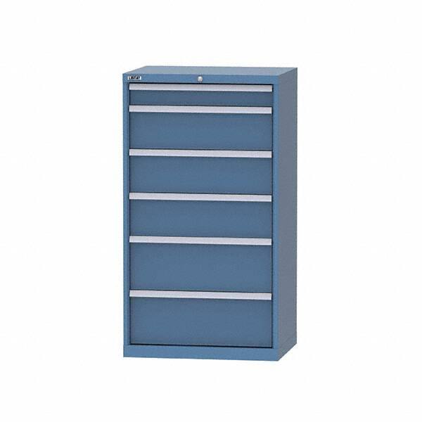 LISTA - 10 Drawer, 124 Compartment Bright Blue Steel Modular Storage Cabinet - Americas Industrial Supply