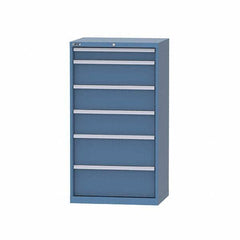 LISTA - 10 Drawer, 124 Compartment Bright Blue Steel Modular Storage Cabinet - Americas Industrial Supply