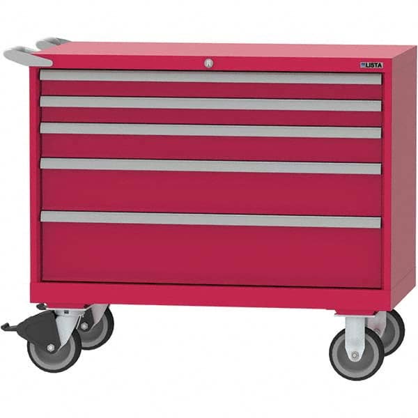 LISTA - 5 Drawer, 84 Compartment Bright Blue Steel Modular Storage Cabinet - Americas Industrial Supply