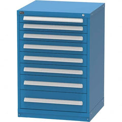 Vidmar - 8 Drawer Bright Blue Steel Modular Storage Cabinet - Americas Industrial Supply