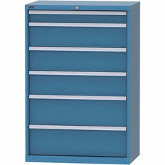 LISTA - 6 Drawer, 84 Compartment Bright Blue Steel Modular Storage Cabinet - Americas Industrial Supply